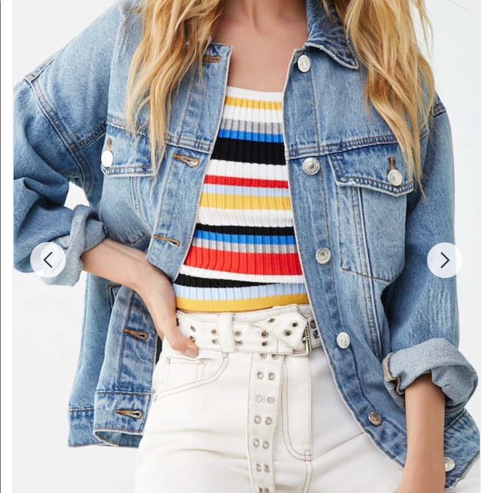 Ladies faded denim jacket